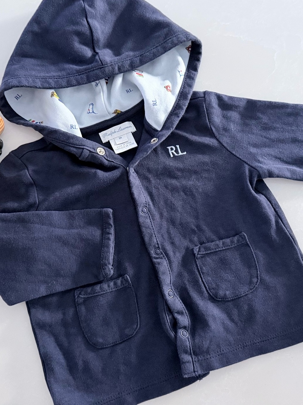 Ralph Lauren Baby Hooded Cardigan | 9M
